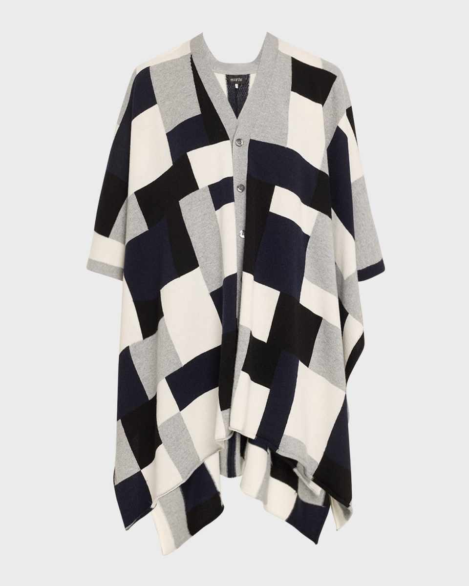Extra Wide Sleeveless Tabard Cashmere Cardigan